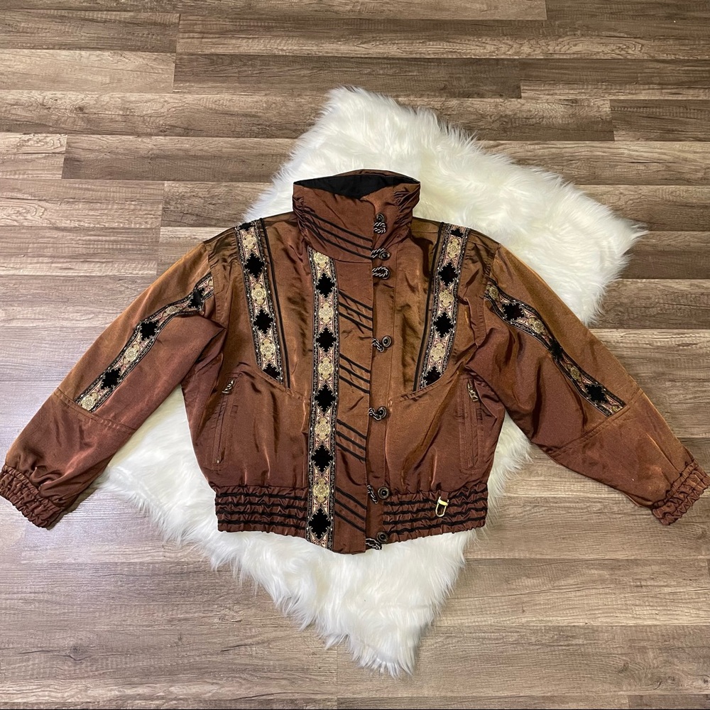 Vintage Rare 90’s Bogner Metallic Bomber Jacket